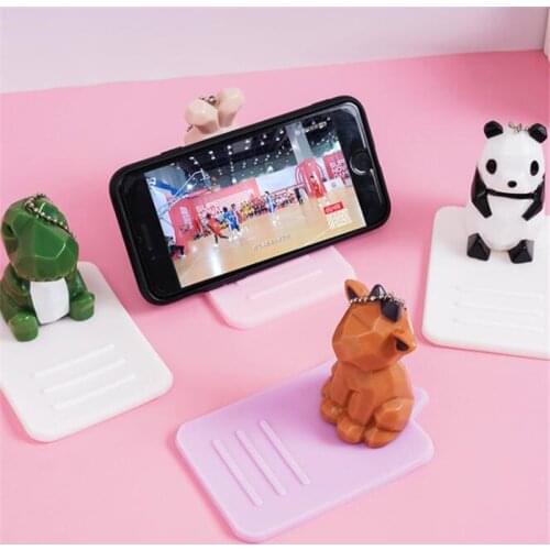 Cat Panda Unicorn Phone Stand Bracket Base Mobile Phone Holder Support Desk Decor Anti-slip For iPhone Huawei Samsung