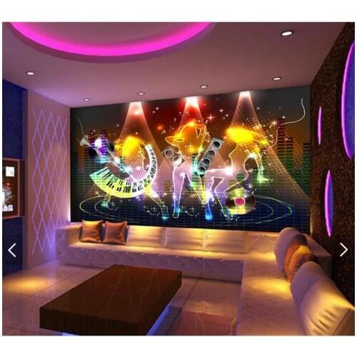 Custom photo wallpaper 3d wall mural wallpaper Move feeling cool setting wall rock music bar KTV wall paper 3d room wallpaper