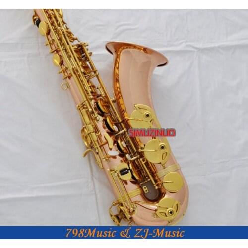 Professional New Rose Brass Tenor Sax Bb Saxophone High F# Metal Mouth With Case