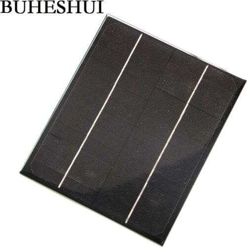 BUHESHUI 6W 12V Solar Panel 6Watt Monocrystalline Grade A Solar Cell For 9V Battery Charger Study Kits Epoxy Free Shipping
