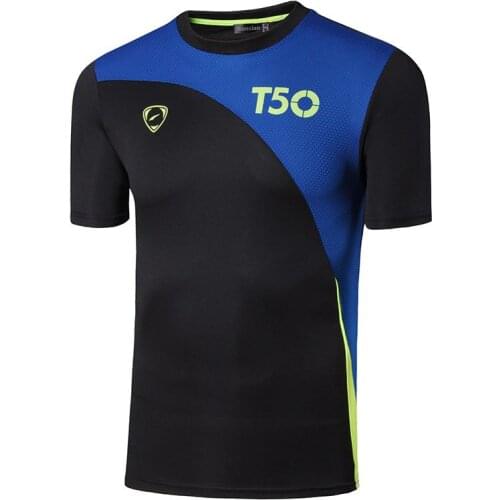 Jeansian Sport Tee Shirt Tshirt T-shirt Running Gym Fitness Workout Football Short Sleeve Dry Fit LSL145 Black2