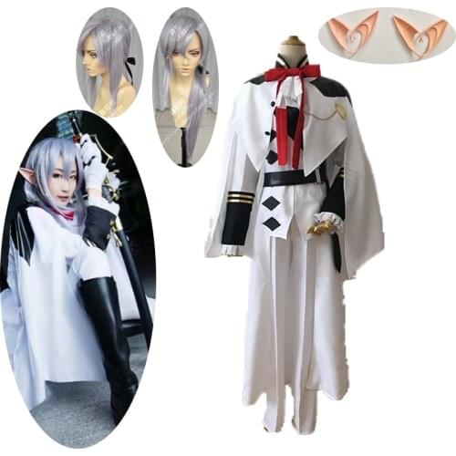 Owari no Seraph Seraph of the end Ferid Bathory Uniform Outfit Anime Cosplay Costumes Full Set Halloween Cosplay Costume and wig