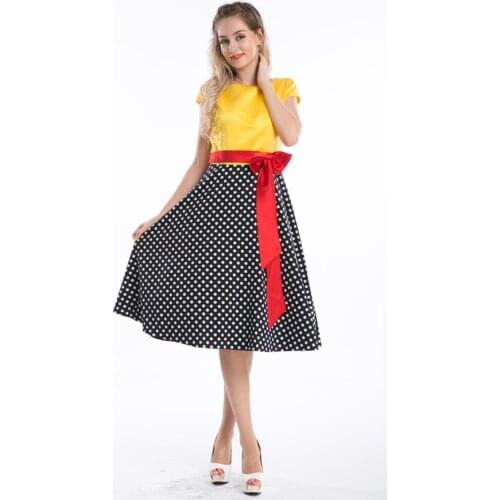 Summer Women Vintage Dress Polka Dot Swing Retro Robe Party Dresses 50s 60s Rockabilly Pin Up Dress Vestidos