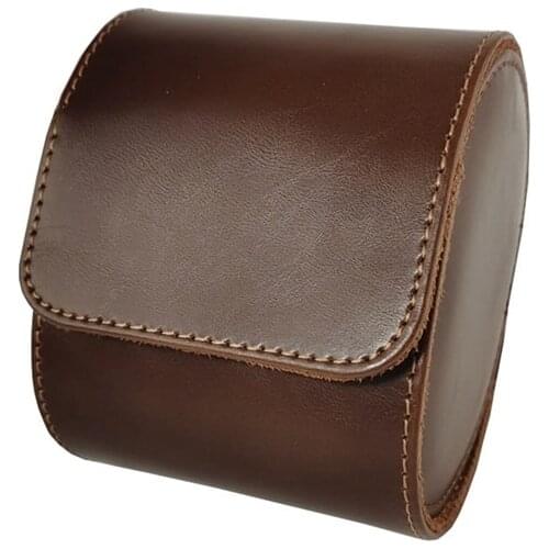 1Pc Single-Slot Portable Watch Box Retro Watch Organizer Leather Watch Holder