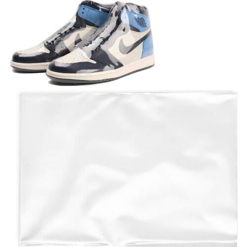 100 pcsPVC shoes Heat shrink film bag shoes bags watetproof blower heat seal flat mouth blue transparent home storage bag