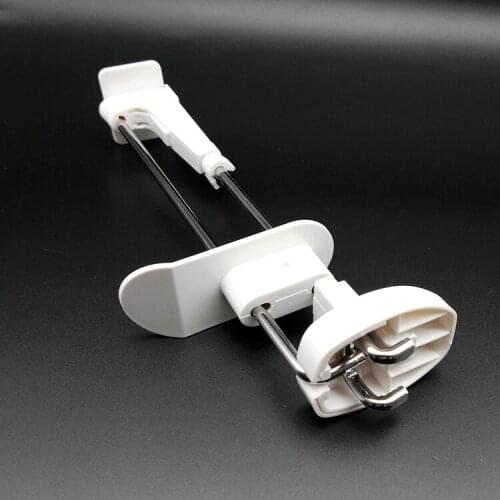 21pcs 23cm Adjustable Preposing Goods Security Display Hook Retail Stop Anti-theft Supermarket Anti-lost Slatwall Display Hooks