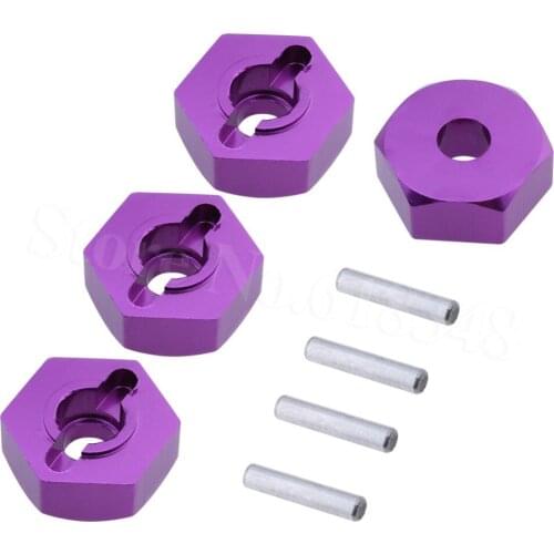 4pcs HSP Upgrades 02134B 122042 Aluminum Wheel Hex 12mm 1/10 RC Car Spare Parts Reppacement For Redcat Himoto Exceed