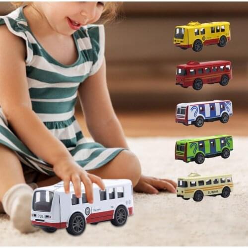 6Pcs Tram Model Pint-sized Pull Back 1: 60 Children Educational Toy for Gift Children Educational Toy Tram Model