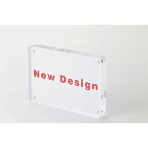 Acrylic 60*90MM thickness 8+8mm photo frame magnetic poster price tag display promotion desk sign frame magnetic label holder