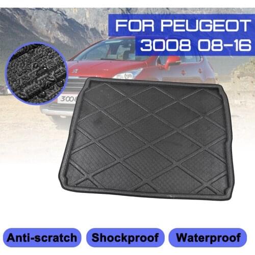 Car Rear Trunk Anti-mud Cover Carpet For Peugeot 3008 2008 2009 2010 2011-2016 Floor Mat