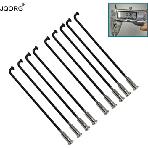 Black Color J-bend Electric Bike Spokes 304 Stainless Steel Material Diameter 2.3 mm Round Body Equal Diameter E-bike Spokes