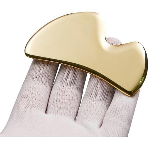 Pure Copper Guasha Board Facial Scraping Massage Tool Acupuncture Therapy Fascia Knife Face SPA Lifting Anti Wrinkle Skin Care