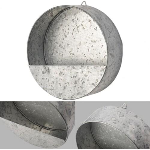 Elegant Decorative Herb Circle Iron Hanging Planter Vase Good Texture Wall Planter Retro for Bedroom