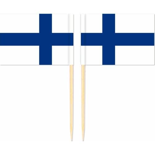 Finland Toothpick Flag 3.5X2.5CM Cake Topper Party Cupcake Wedding Baby Shower Supplies Lovely Baking Dessert Decorations