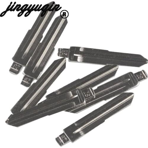 Jingyuqin 10PCS NO.28 Uncut Car Key Blade For Kia Accen Rio New Refine Hyundai Elantra (2006) Car Key Replacement Key Blank