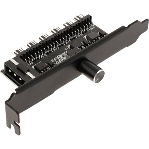 Cooling Fan Splitter Hub, CPU Cooling HUB 6Port 12V 3Pin/4Pin Fan Speed Controller for PC Computer