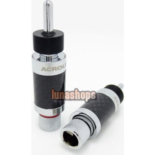 LN002337 ACROLINK CF-201 Banana Male Rhodium plated Straight adapter Plug for diy