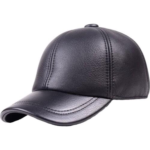 Mens Male 100% Real Fur Winter Warm Earmuffs Baseball Cap Army Beret Newsboy Hats/caps