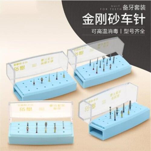 Dental Teeth Preparation Needle Set Dental Diamond Polishing Kit Porcelain Venner Inlay Bur Set