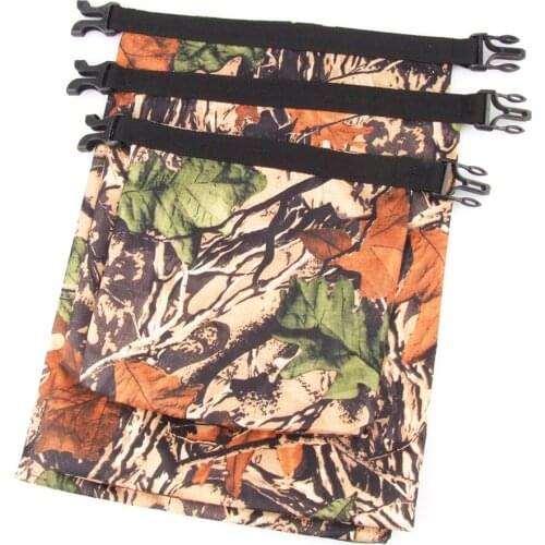 Set of 3 Waterproof Dry Sack Bags for Swimming Floating Camping - Camo