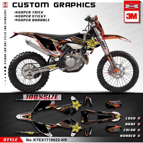 KUNGFU GRAPHICS Motocross Decals Custom Sticker Kit for 125 150 250 300 350 450 500 EXC EXC-F XCW 2017 2018 2019
