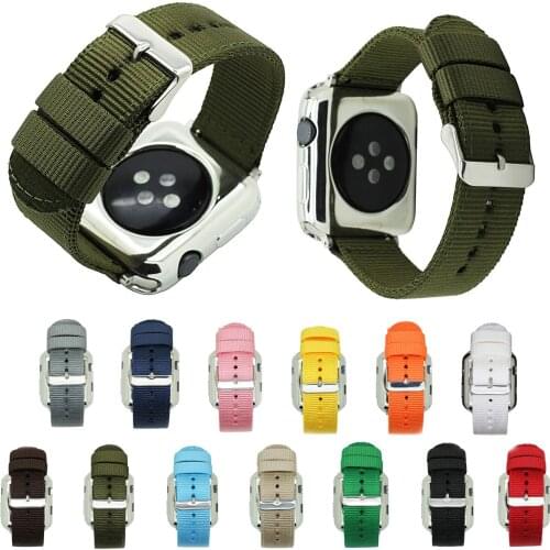 Nylon Sport Replacement Band for Apple Watch Series 4 3 2 1 Lightweight Soft Breathable Woven Strap 40mm 44mm 38mm 42mm