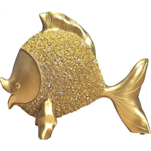 NEW RESIN FISH FIGURINES ART CRAFTS EUROPEAN HOME FURNISHINGS DECORATION LIVINGROOM TV CABINET ORNAMENTS WEDDING CHRISTMAS GIFT