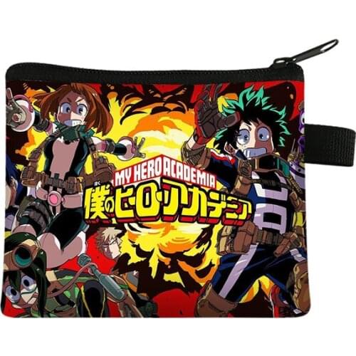New My Hero Academia Wallet Student Boys Girls Short Wallet Card Bag Pocket Coin Key Storage Bags Casual Small Wallet Purse