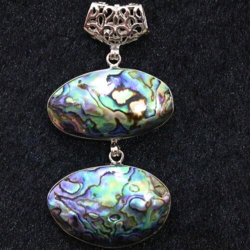 Newly natural blue abalone shell double side pendant 18x33mm 20x33mm high quality jewelry B1129