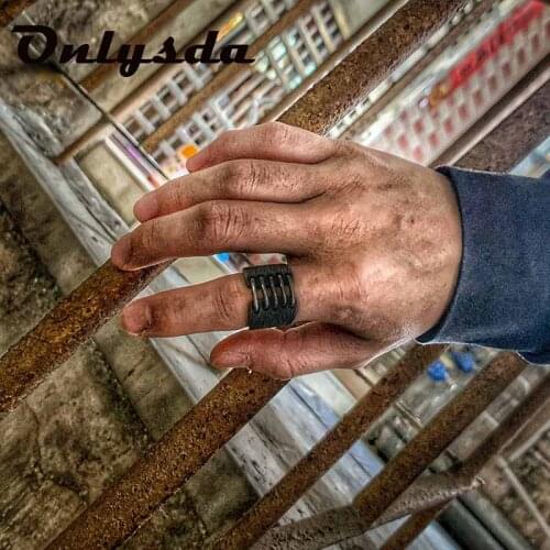 Stainless Steel Viking Simple Ring vintage Hammer retro punk jewelry finger man Love Boyfriend Gift anillos Wholesale OSR291