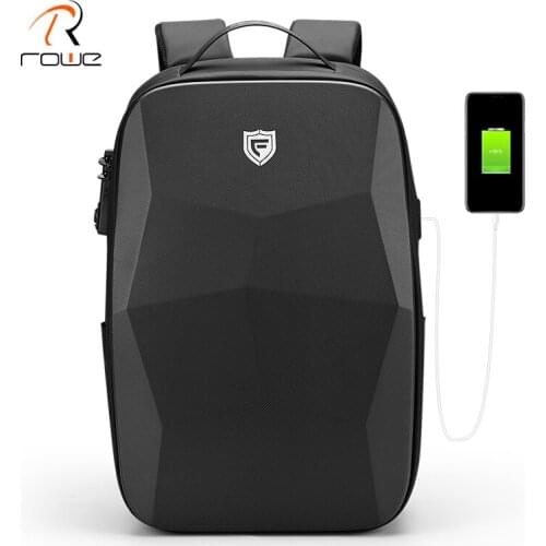 Rowe USB Charging Multifunctional Business Travel Backpack 17.3-Inch Laptop Bag Large Capacity Anti Theft Waterproof Men Bag