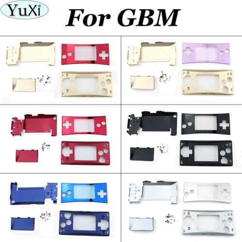 YuXi Replacement Metal Housing Shell case for Nintend for Gameboy Micro for GBM Front Panel back Cover w / screws