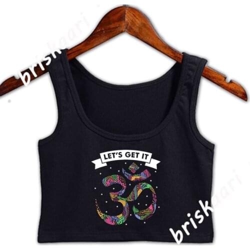 Dog Yoga Dont Hate Mediate Cat Yoga Namaste Womens Curvy Crop Top Women Tops Gift Girls Comical O-Neck Original Graphic Vest