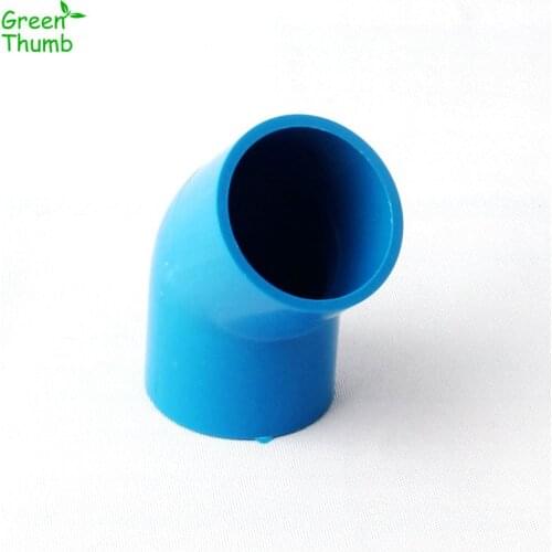 2pcs 20 mm/25 mm/32 mm/40 mm Blue PVC Inner Diameter 45 Degree Equal Elbow Connector Pipe Fitting Adapter Water Irrigation Hose