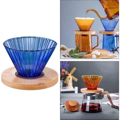 Glass Pour Over Dripper Slow Brewing Accessories for Home, Cafe, Restaurants