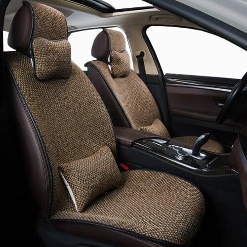 Only front Flax Car seat cover for Mazda 2 3 6 CX3 CX5 Axela Koeru Millenia CX-7 Alenza Daewoo Matiz Nexia Lanos Kalos Evanda