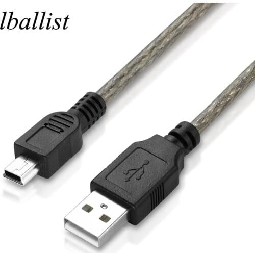 Lballist Mini 5Pin USB Cable USB 2.0 Type A Male to Mini 5P Male Foil+Braided Shielded 1.5m 3m 5m