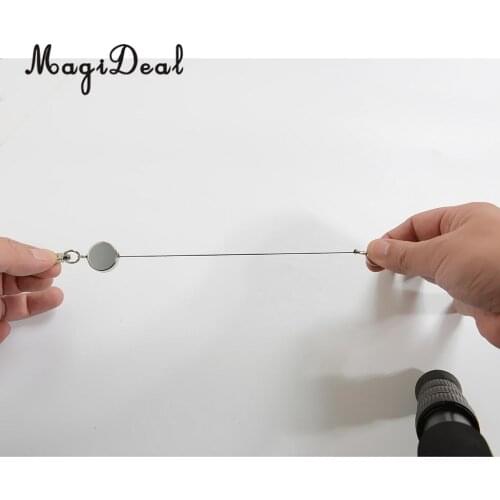 Recoil Extendable Metal Wire Key Chain Ring Clip Pull Keyring Retracting