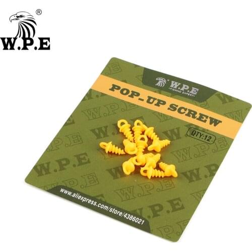 W.P.E Carp Fishing Accessories 12pcs Pop-up Screw Foam Ball Stoper Carp Fishing Bait Screw Chod ronnie Rig Terminal Fish Tackle