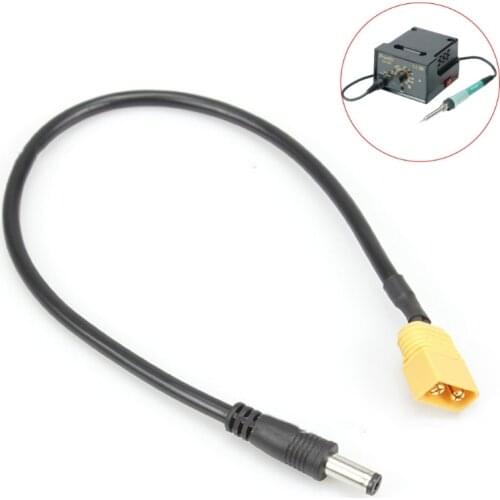 XT60 Male Bullet Connector To Male DC DC5525 5.5x2.5mm Power Cable Adaptor For TS100 Electronic Soldering Iron