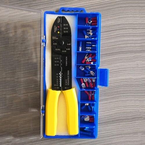 YF-027 Wire Stripper Crimper Plier Set Terminal Crimping/Cutting/Stripping 10-22AWG Pliers Electrician Crimping Tools Set
