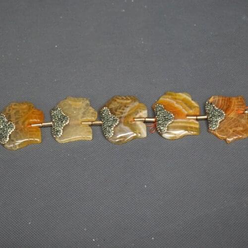 Kindgems Jewelry) Yellow Elephant Slice Necklace Finding Beads, 2017 Freeship Super Popularity European Fashion Women Stone