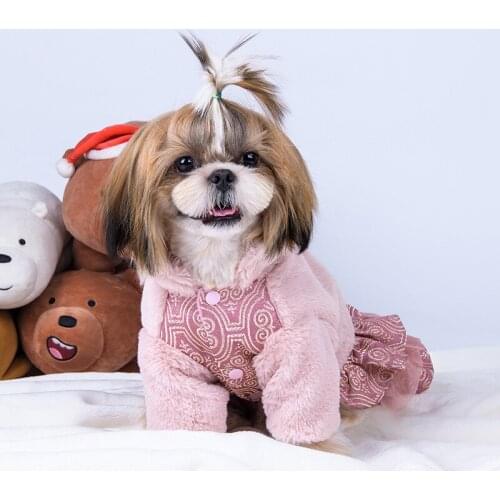 Winter Pet Clothes Dog Clothes For Small Dogs Fleece Keep Warm Dog Clothing Coat Jacket Sweater Dress Pet Costume For Dogs