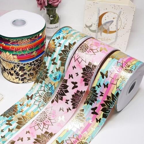 3 Inch 75 mm Printed Holographic Foil Ribbon 50 Yard Craft Suppliers H2401153