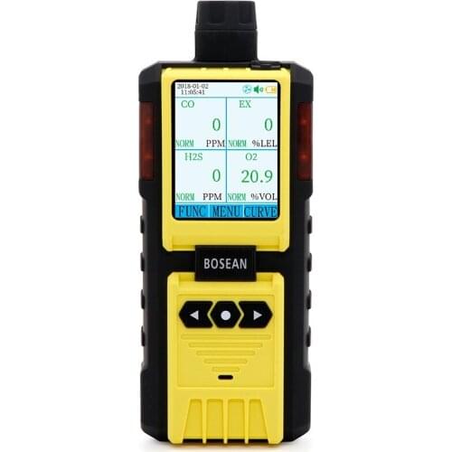 4 In 1 Multi-gas Detector Combustible Gas H2S CO O2 Analyzer Meter LCD Portable Multi-gas Leakage Monitor with Built-in Pump