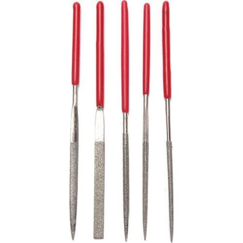 5pcs Diamond Needle Files Set Wood Carving Tool Kits Metal Polishing Manual File DIY Craft Woodworking Tools