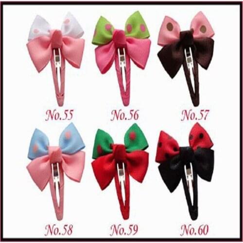 60 pcs/lot Free Shipping snap clips 2inch colorful Boutique HairBows/Hairclips,Girls' Hair Accessories