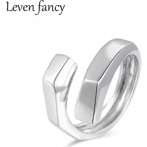 925 Sterling Silver Geometric Ring Minimalist Boho Rings Delicate Jewelry Simple Line Wraps Open Band