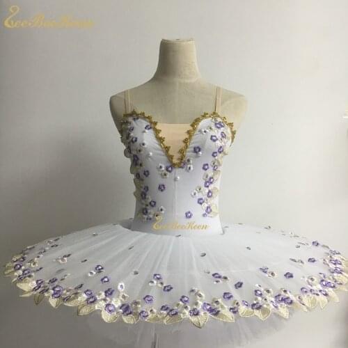 Adult Ballet Professional Dancewear Ballet Tutu Swan Lake Flower Dress Girl Bailarina Ballet Stage Performance Costume For Kids