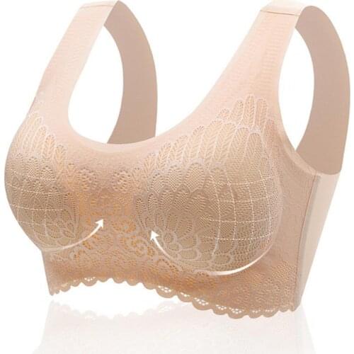 Sexy Wireless Bras for Women Solid Color Lace Seamless Wireless Padded Bras Brassiere Bralette Women Bras Underwear